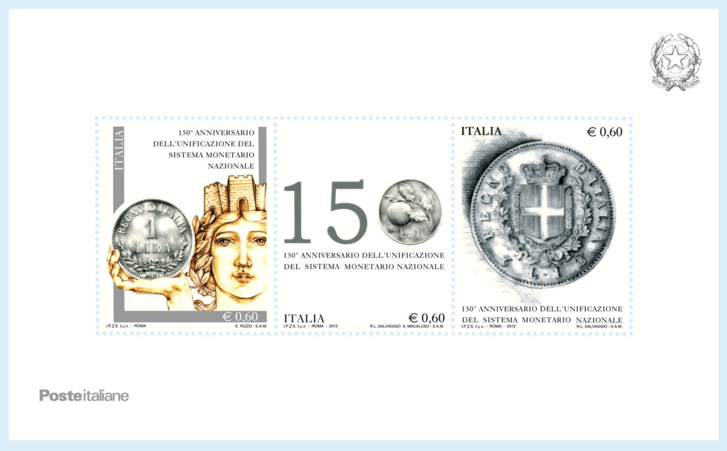 2012 150° dell unificazione del sistema monetario nazionale 1 BF Italia 1 scaled 1 ITALIA - 2012 - 150° dell'unificazione del sistema monetario nazionale - 1 BF