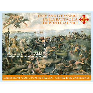 ITALIA - 2012 - 1700° della battaglia di Ponte Milvio - 1 BF (E.C. di Italia con Vaticano)