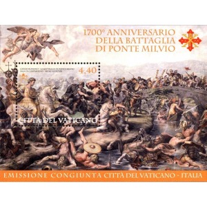 VATICANO - 2012 - 1700° della battaglia di Ponte Milvio - 1 BF (E.C. di Vaticano con Italia)