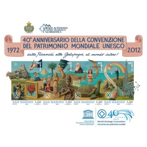 SAN MARINO - 2012 - 40° della convenzione del Patrimonio Mondiale UNESCO - 1 BF