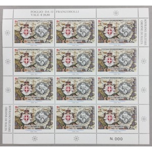S.M.O.M. - 2012 - Cristianesimo e Araldica - 1 MF da 8 v. (E.C. di S.M.O.M. con Romania)