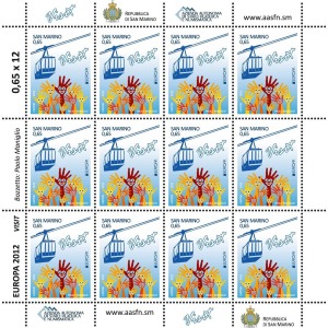 SAN MARINO - 2012 - Europa: Visitate... - 1 MF da 12 v.