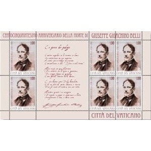 VATICANO - 2013 - 150° della morte di Giuseppe Gioachino Belli - 1 MF da 6 v.