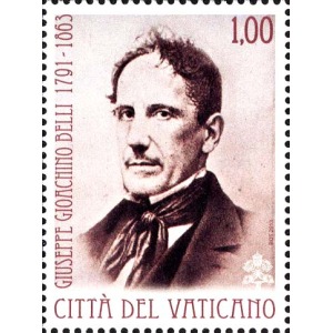 VATICANO - 2013 - 150° della morte di Giuseppe Gioachino Belli - 1 v.