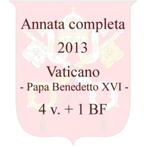 VATICANO - 2013 - Annata completa Pontificato di Papa Benedetto XVI - 4 v. + 1 BF