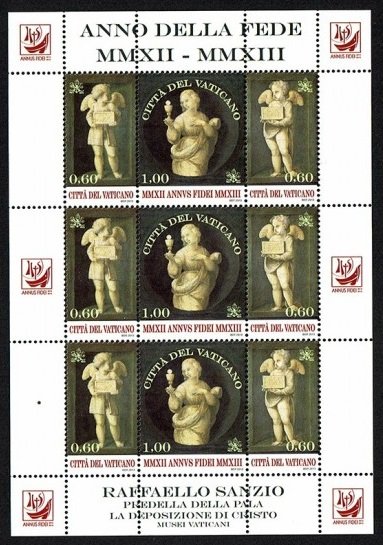 2013 Anno della Fede 1 MF da 3 trittici Vaticano VATICANO - 2013 - Anno della Fede - 1 MF da 3 trittici