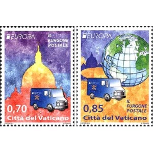 VATICANO - 2013 - Europa: Veicoli postali - 2 v.