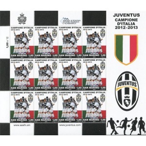 SAN MARINO - 2013 - Juventus campione d'Italia - 1 MF da 12 v. con illustrazione