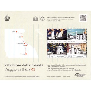 SAN MARINO - 2013 - Siti italiani patrimonio dell'umanità UNESCO - 1 BF