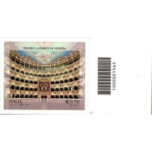ITALIA - 2013 - VARIETÀ 10° della riapertura del Teatro La Fenice, Venezia (non dent.) - 1 v. con codice a barre