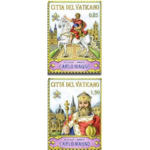 VATICANO - 2014 - 1200° della morte di Carlo Magno, Imperatore del Sacro Romano Impero - 2 v.