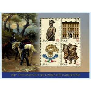 ITALIA - 2014 - 200° dell'Arma dei Carabinieri - 1 BF