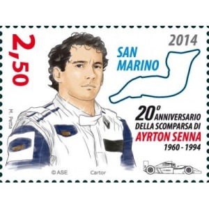 SAN MARINO - 2014 - 20° della morte di Ayrton Senna - 1 v.