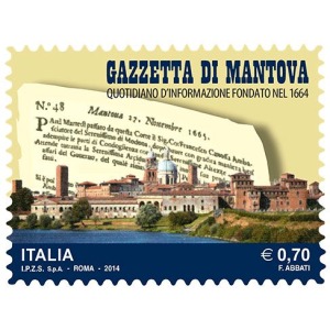 ITALIA - 2014 - 350° della Gazzetta di Mantova - 1 v.