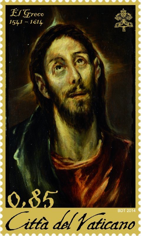 2014 400° della morte di Dominikos Theotokopoulos detto El Greco 1 v. Vaticano VATICANO - 2014 - 400° della morte di Domínikos Theotokópoulos, detto El Greco - 1 v.