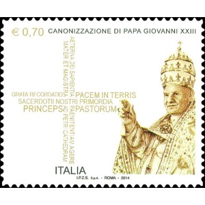 ITALIA - 2014 - Canonizzazione dei Papi Giovanni XXIII e Giovanni Paolo II - 2 v. (E.C. di Italia con Vaticano)