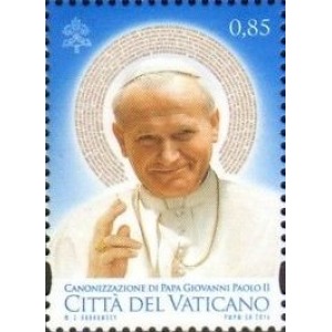 VATICANO - 2014 - Canonizzazione di Papa Giovanni Paolo II - 1 v. (E.C. di Vaticano con Polonia)