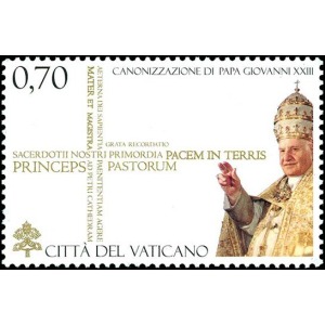 VATICANO - 2014 - Canonizzazione di Papa Giovanni XXIII - 1 v. (E.C. di Vaticano con Italia)