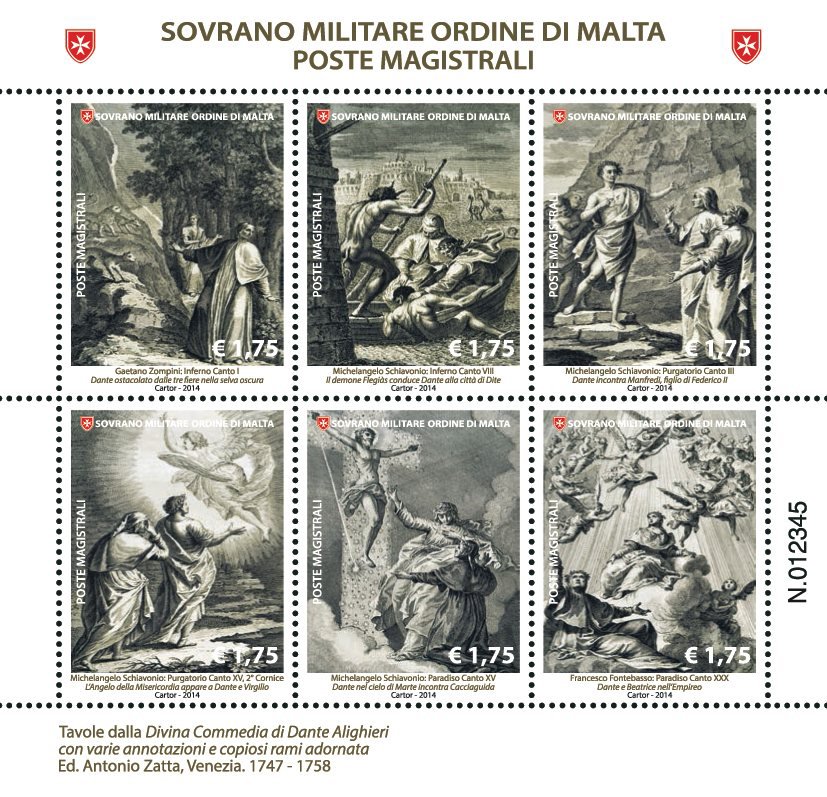 2014 Capolavori della Letteratura La Divina commedia 1 BF S.M.O.M. SMOM S.M.O.M. - 2014 - Capolavori della Letteratura: La Divina commedia - 1 BF
