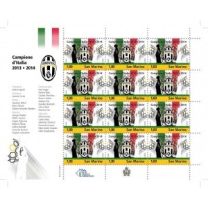 SAN MARINO - 2014 - Juventus campione d'Italia - 1 MF da 12 v. con illustrazione