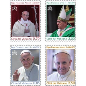 VATICANO - 2014 - Papa Francesco anno II - 4 v. (E.C. di Vaticano con Filippine)