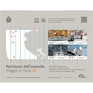 SAN MARINO - 2014 - Siti italiani patrimonio dell'umanità UNESCO - 1 BF