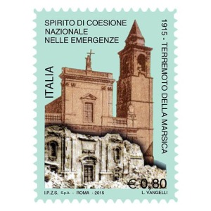 ITALIA - 2015 - 100° del terremoto della Marsica - 1 v.