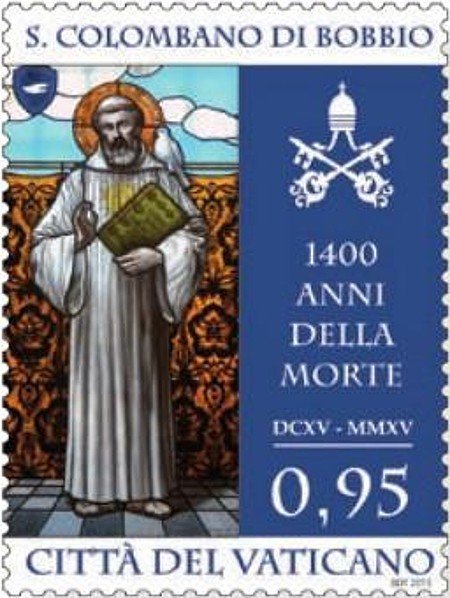 2015 1400° della morte di San Colombano di Bobbio 1 v. Vaticano VATICANO - 2015 - 1400° della morte di San Colombano di Bobbio - 1 v.