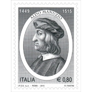 ITALIA - 2015 - 500° della morte di Aldo Manuzio - 1 v.