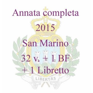 SAN MARINO - 2015 - Annata completa - 32 v. + 1 BF + 1 libretto