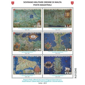S.M.O.M. - 2015 - Antiche carte geografiche II serie - 1 BF
