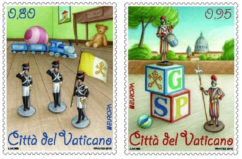2015 Europa Giocattoli d epoca 2 v. Vaticano VATICANO - 2015 - Europa: Giocattoli d'epoca - 2 v.