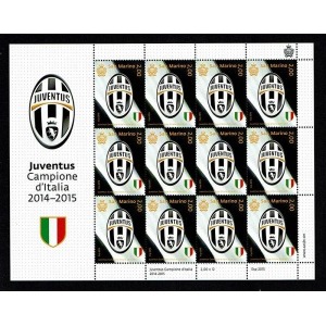 SAN MARINO - 2015 - Juventus campione d'Italia - 1 MF da 12 v. con illustrazione