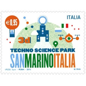 ITALIA - 2015 - Parco scientifico-tecnologico - 2 MF da 20 v. (E.C. di Italia con San Marino)