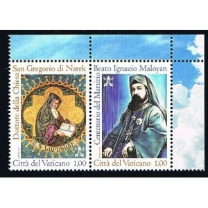 VATICANO - 2015 - Proclamazione di San Gregorio di Narek e 100° della morte del Beato Ignazio Maloyan - 2 v. in coppia