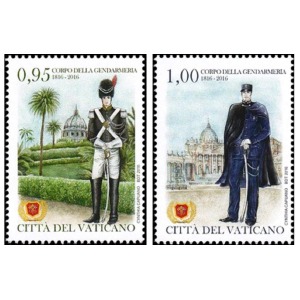 VATICANO - 2016 - 200° del Corpo della Gendarmeria Vaticana - 2 v.