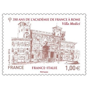 FRANCIA - 2016 - 350° dell'Accademia di Francia a Roma, Villa Medici - 1 v. (E.C. di Francia con Italia)