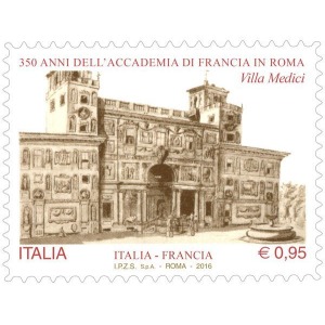 ITALIA - 2016 - 350° dell'Accademia di Francia a Roma, Villa Medici - 1 v. (E.C. di Italia con Francia)