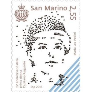 SAN MARINO - 2016 - 35° della prima donna Capitano Reggente Maria Lea Pedini - 1 v.
