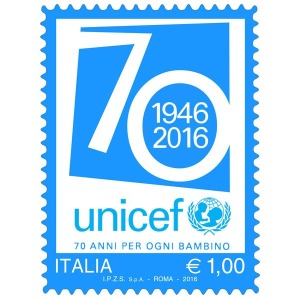 ITALIA - 2016 - 70° dell'UNICEF - 1 v.