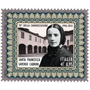 ITALIA - 2016 - 70° della canonizzazione di Santa Francesca Saverio Cabrini - 1 v.