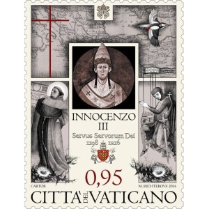 VATICANO - 2016 - 800° della morte di Papa Innocenzo III - 1 v.