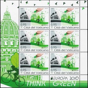VATICANO - 2016 - Europa: Ecologia in Europa - 1 MF da 6 v.