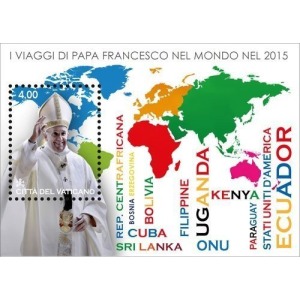 VATICANO - 2016 - I viaggi nel mondo di Papa Francesco nel 2015 - 1 BF