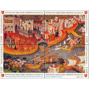 S.M.O.M. - 2016 - L'arte in miniatura: Il viaggio di Marco Polo - 2 MF da 4 blocchi