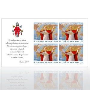 VATICANO - 2017 - 50° dell'enciclica Populorum Progressio - 1 MF da 4 v.