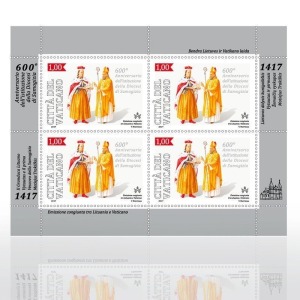 VATICANO - 2017 - 600° della Diocesi di Samogizia - 1 MF da 4 v. (E.C. di Vaticano con Lituania)