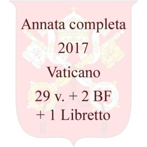VATICANO - 2017 - Annata completa - 29 v. + 2 BF + 1 libretto