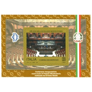 ITALIA - 2018 - 100° dell'Aula di Palazzo Montecitorio - 1 BF