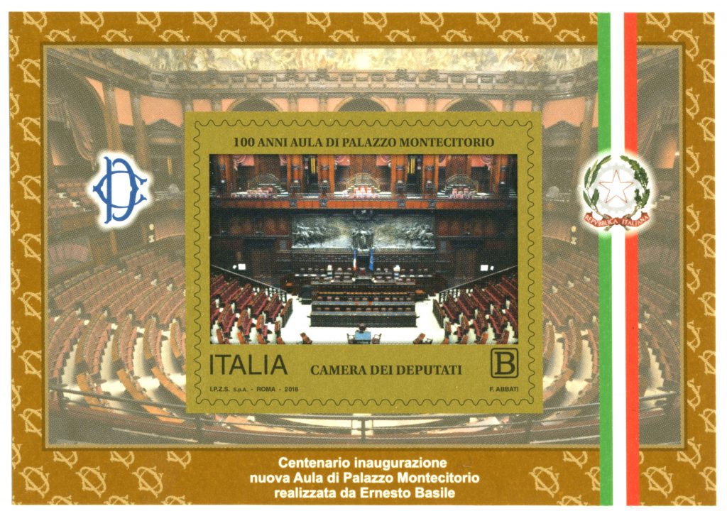 2018 100° dell Aula di Palazzo Montecitorio 1 BF Italia ITALIA - 2018 - 100° dell'Aula di Palazzo Montecitorio - 1 BF